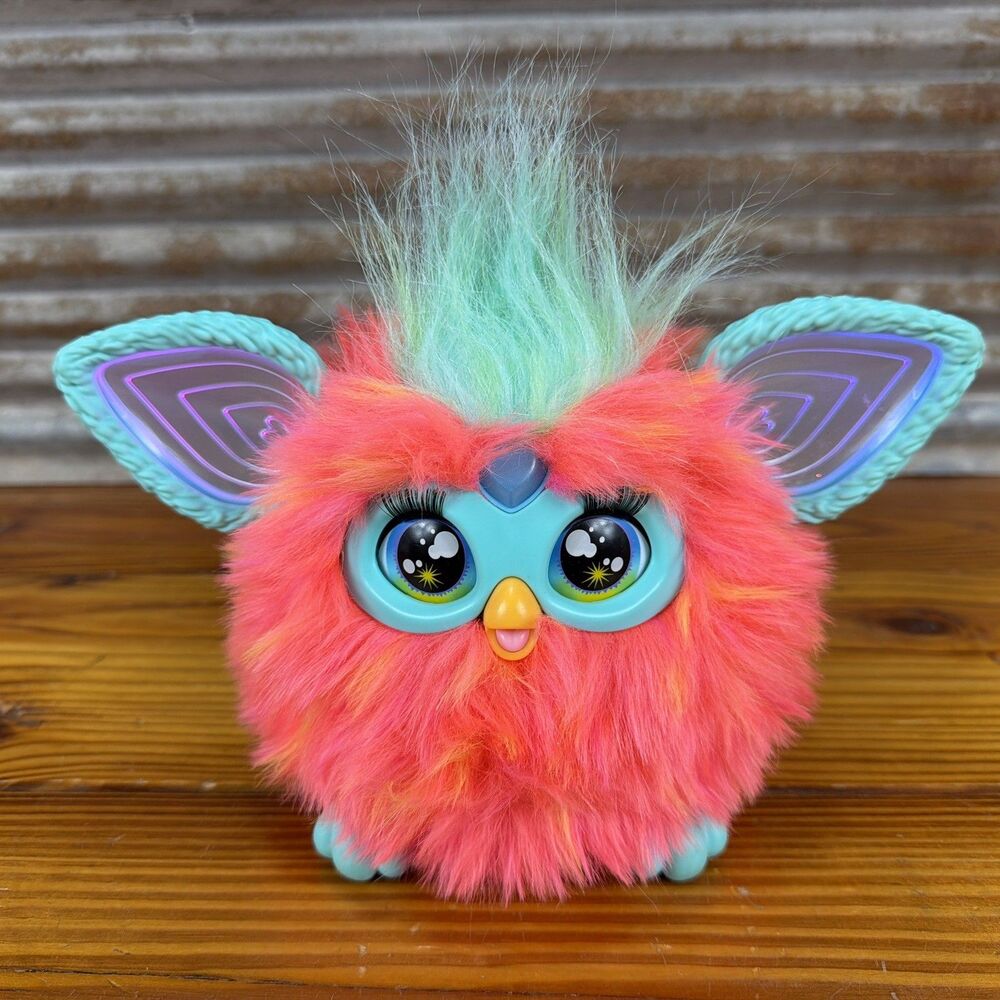 Furby Coral Interactive Talking Plush Toy Hasbro 2023 - Tested Working EUC!!